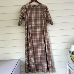 Handmade plaid dress Doen vibes